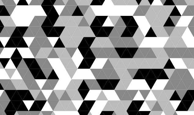 Random dynamics on a triangular grid - Curvature of the Mind
